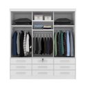 Ver imagem 3 de Guarda Roupa Casal 3 Portas 9 Gavetas - Chicago-neve - Tcil Móveis