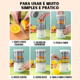 Máquina de Fazer Suco Espremedor de Frutas Automático Sucos - 4