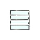 Ver imagem 2 de Vitro Basculante 80x80 Alumínio Brilhante Vidro Liso