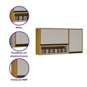 Ver imagem 6 de Armário de Cozinha Nala Aéreo Porta Condiment Mobilihouse Cinamomo/cinza Acetinado