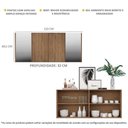 Ver imagem 6 de Aparador Buffet 4 Portas Com Espelho Vegas V3561 Rustic Rustic