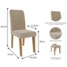Cadeiras de MDF Para Sala de Jantar 02 Pçs Tais C/ Moldura Cimol Nature/Nude - 2