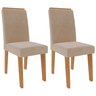 Cadeiras de MDF Para Sala de Jantar 02 Pçs Tais C/ Moldura Cimol Nature/Nude - 1