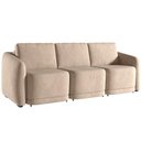 Ver imagem 1 de Sofá Cama para Sala de Estar 3 Lugares 276cm Montserrat K01 Veludo Bege - Lyam Decor