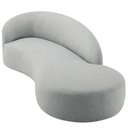Ver mais imagens de Divã Recamier Orgânico França 140cm Lado Direito Bouclé Cinza - Amarena Moveis