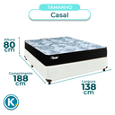 Ver imagem 3 de Cama Box + Colchão Casal Molas Ensacadas Life Gold Paropas
