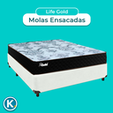 Ver imagem 4 de Cama Box + Colchão Casal Molas Ensacadas Life Gold Paropas