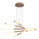 Ver imagem 5 de Pendente Palito Dourado (c)90cm (l)90cm (a)23cm 10x7,2w 2700k 3600lm - Cd014