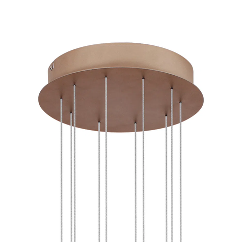Pendente Palito Dourado (c)90cm (l)90cm (a)23cm 10x7,2w 2700k 3600lm - Cd014