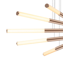 Ver imagem 2 de Pendente Palito Dourado (c)90cm (l)90cm (a)23cm 10x7,2w 2700k 3600lm - Cd014