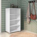 Ver imagem 2 de Armário Multiuso Rosana com 2 Portas 3 Prateleiras Branco Ajl