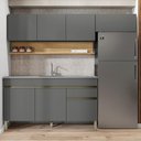 Ver imagem 2 de Cozinha Modulada 3 Pecas com Balcao Pia Line Gris Cp Freijo Ktp Gris Cp Freijo