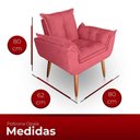 Ver imagem 4 de Poltrona para Sala e Quarto Decorativa Opala Suede Cor Rosa
