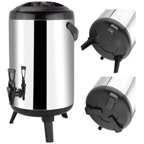 Garrafa Termica 8 Litros Botijao Inox Cafe Leite Quente Frio Agua Hotel Pousada Diamond Luxo