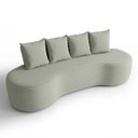 Ver imagem 5 de Sofá 3 Lugares 210cm Orgânico Viana B10 Bouclê Menta - Mpozenato