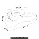 Ver imagem 4 de Sofá 3 Lugares 210cm Orgânico Viana B10 Bouclê Menta - Mpozenato