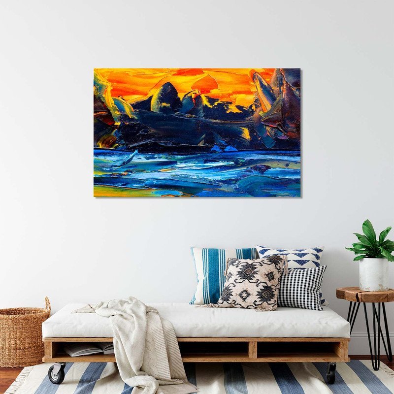 Quadro Decorativo Tela Canvas Abstrato Pallet - 150x100 Cm - 5