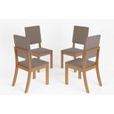 Ver imagem 6 de Kit 4 Cadeiras Sala Jantar Milla 4 Un Nature/linho Bege - Henn