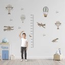 Ver imagem 1 de Régua de Crescimento Infantil Aviões Baloes