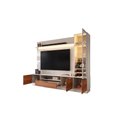 Ver imagem 3 de Estante Home Noble para Tv até 75” 225cm com Cristaleira Led Porta Reflecta Sala Moderna