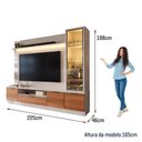 Ver imagem 5 de Estante Home Noble para Tv até 75” 225cm com Cristaleira Led Porta Reflecta Sala Moderna