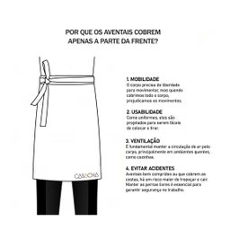 Avental de Cintura Touca Faixa Bege Laranja Cafe Bistro - 5