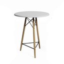 Ver imagem 4 de Mesa Bistrô Eames Eiffel Branca com 2 Banquetas Rosas de Madeira