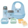 Kit Pote Termico + Garrafa Termico + Babador + 3 Potes Azul - Buba - 2