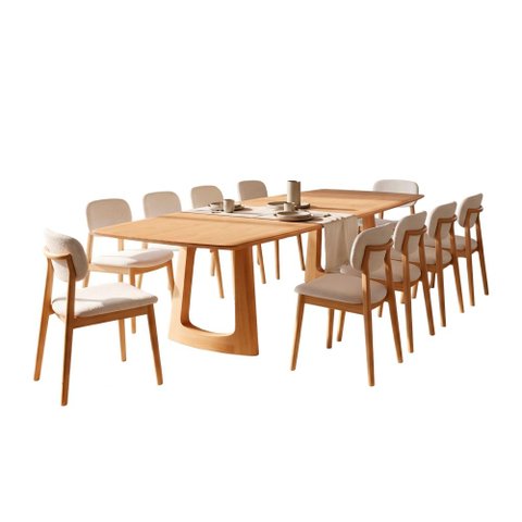 Mesa de Stallion Laminado Cinamomo com 10 Cadeiras 270cm
