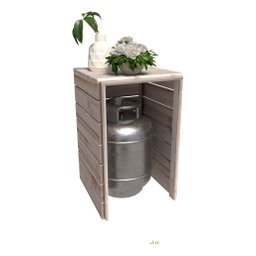 Mesa Capa Cozinha para Esconder Botijão de Gás Madeira Pinus Technox - 1