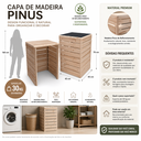 Ver imagem 3 de Capa para Botijão de Gás Madeira Pinus Decorativa 70cm