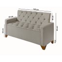 Ver imagem 7 de Recamier Baú Decorativo California 1,50m Sofá Premium para Cama Casal Estilo Estofado Cor Bege