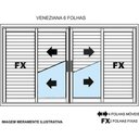 Ver imagem 3 de Janela de Alumínio Veneziana 6 Folhas Branca - 1,00x1,20M
