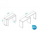 Ver imagem 5 de Escrivaninha Reta ou em L com Estante Baixa 120cm BRV Móveis