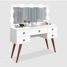 Penteadeira Camarim 5 Gavetas Nevada Retrô Potente - 2