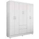 Ver imagem 1 de Guarda Roupa Casal 06 Portas 62920 Branco Rosa Flex Demobile