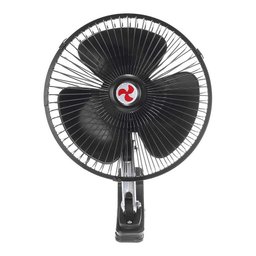 Mini Ventilador Veicular 12V 8'' 20cm Carro Caminhão Preto - 1
