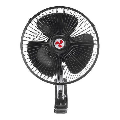 Mini Ventilador Veicular 12V 8'' 20cm Carro Caminhão Preto