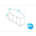 Ver imagem 3 de Conjunto Home Office 3 Peças Estante, Mesa Para Computador e Balcão BRV Móveis