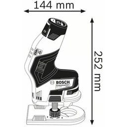 Tupia Profissional Bosch à Bateria GKF 12V-8, 12 Volts - 5