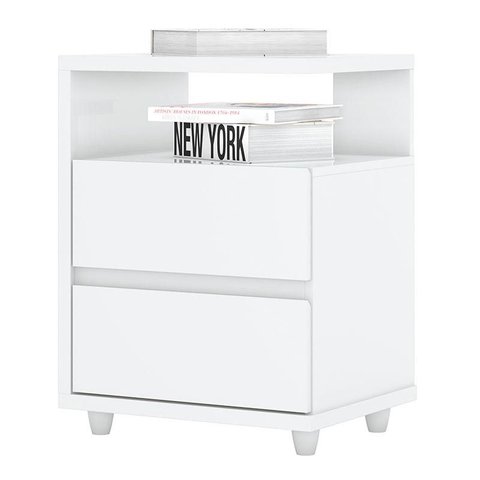 Mesa de Cabeceira Campeche Branco Brilho – Henn