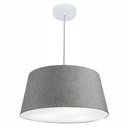 Ver imagem 1 de Lustre Pendente Cone Vivare Md-4050 Cúpula em Tecido 21/50x40cm - Bivolt - Rustico Cinza - Bivolt