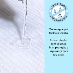 Colchão de Chiqueirinho para Bebe com Capa Protetor Impermeável em Malha 100x70cm - Bf Colchoes - 2