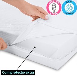 Colchão de Chiqueirinho para Bebe com Capa Protetor Impermeável em Malha 100x70cm - Bf Colchoes - 3