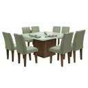 Ver imagem 1 de Conjunto Mesa Cedro Off Tampo Giratório 8 Cadeiras Amsterdã