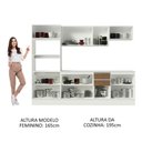 Ver imagem 6 de Armário de Cozinha Completa 100% MDF 250 cm Branco/Rustic/Crema Smart Madesa 01