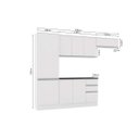 Ver imagem 3 de Cozinha Compacta 9 Portas 2 Gavetas Paris Espresso Móveis