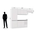 Ver imagem 4 de Cozinha Compacta 9 Portas 2 Gavetas Paris Espresso Móveis