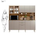 Ver imagem 6 de Cozinha Compacta Amora 10 Portas 2 Gavetas Amora Amendola/nude Prime Tx Demobile