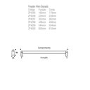 Ver imagem 3 de Puxador Allen Granado 224mm Níquel Velho com Verniz Zen Design Zp4296